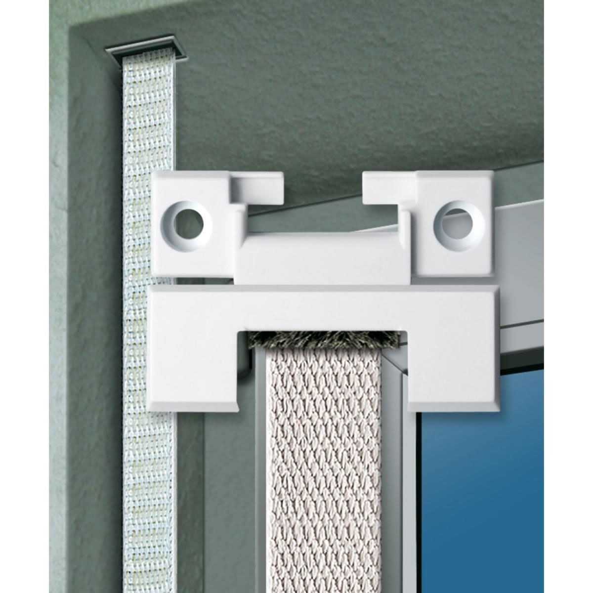 Schellenberg Gurtführung Duo eckig mit Bürste für 14-23 mm Gurtband weiß Bild 3