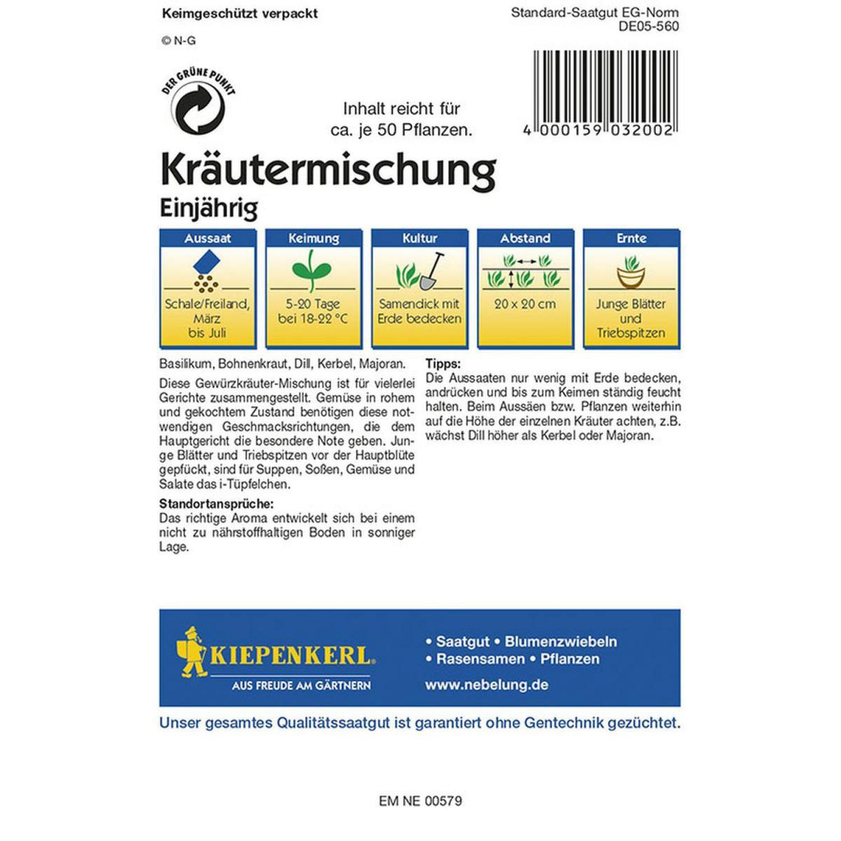 Kiepenkerl Kräutermischung einjährig Profi-Line Bild 2