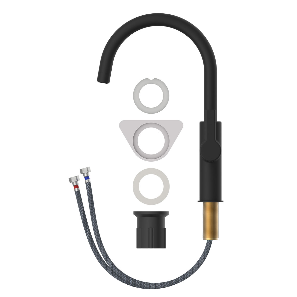 LENZ Spültischarmatur Anela Easy-Clean-Mischdüsesystem Schwarz Matt Bild 4