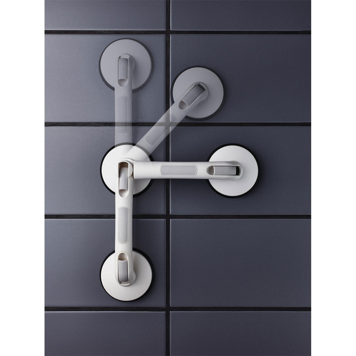 Ridder  Winkel-Sauggriff mit 3 Saugern Premium 60 cm weiß Bild 3