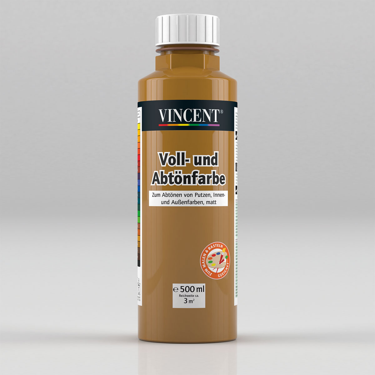 Vincent Voll- und Abtönfarbe braunbeige 0,5 L Bild 1