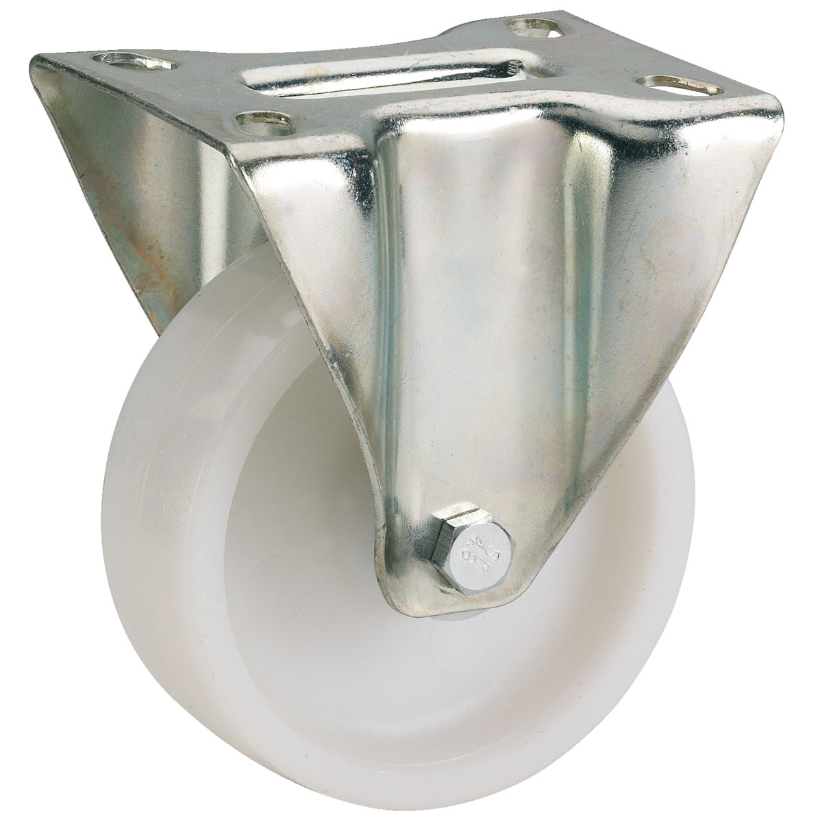 Dörner + Helmer Transportgeräte-Bockrolle mit Polyamidrad 100 x 35 mm verzinkt