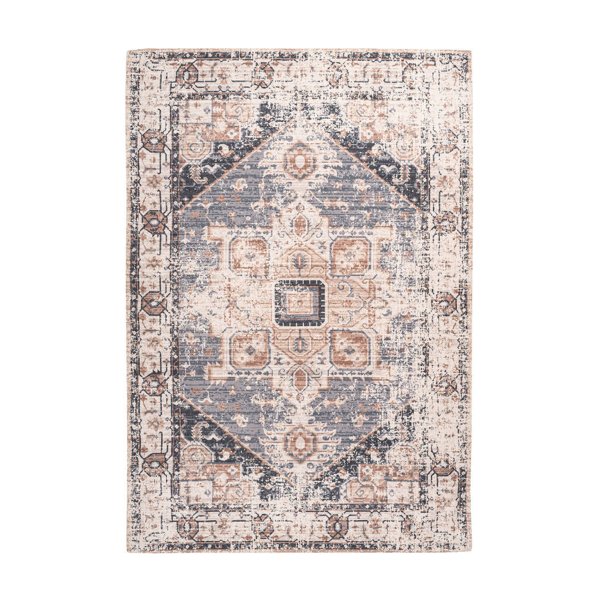 Flachflorteppich Indiana 100 grau/braun