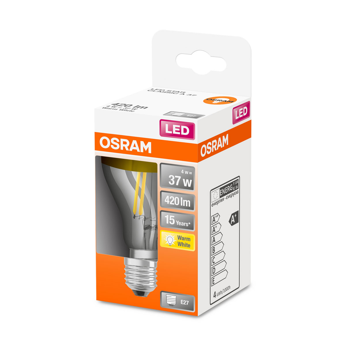 Osram LED-Leuchtmittel gold warmweiß E27 37W Bild 2