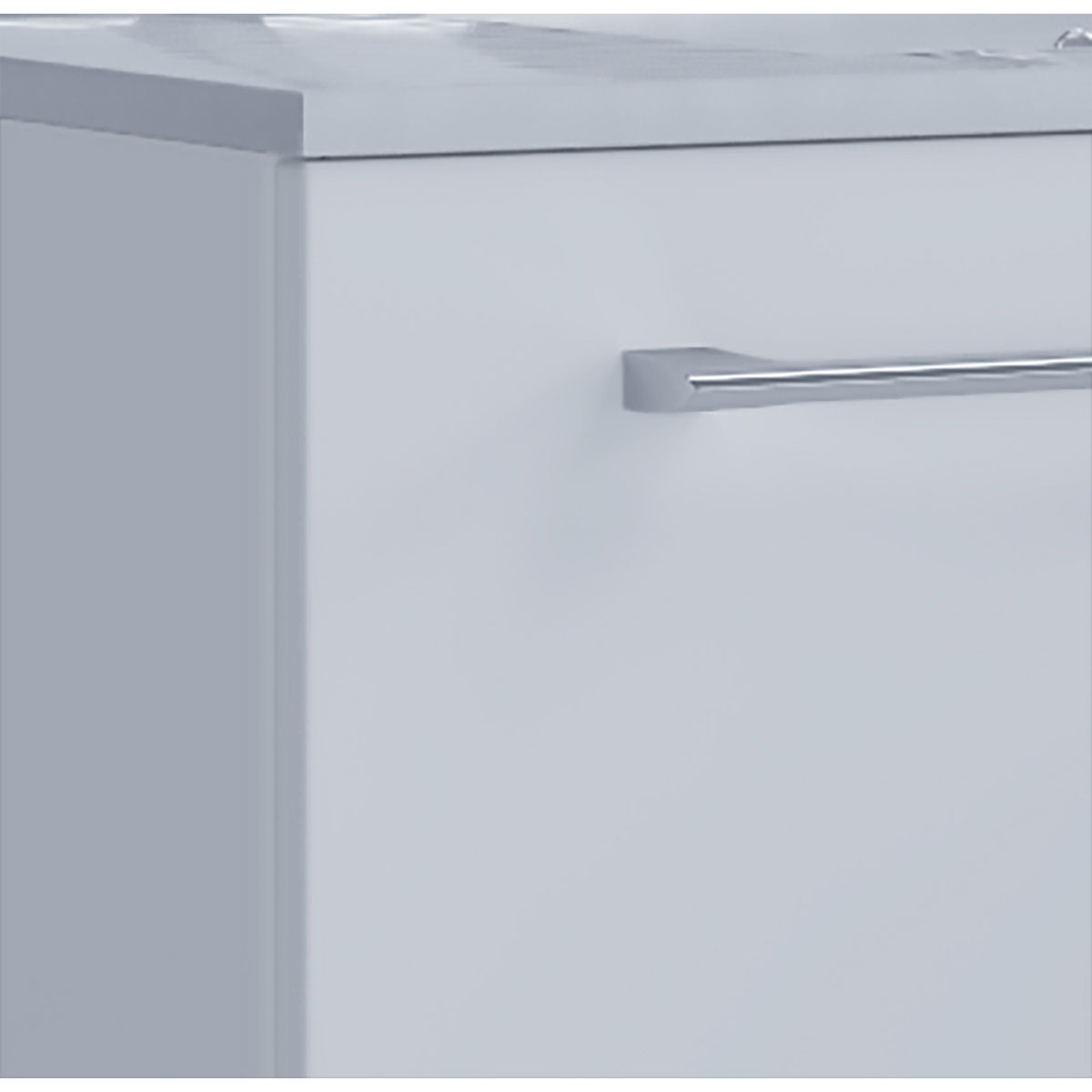 Stand-Waschplatz 60 cm 3-teilig 3 Schubfächer mit Spiegel weiß Bild 4