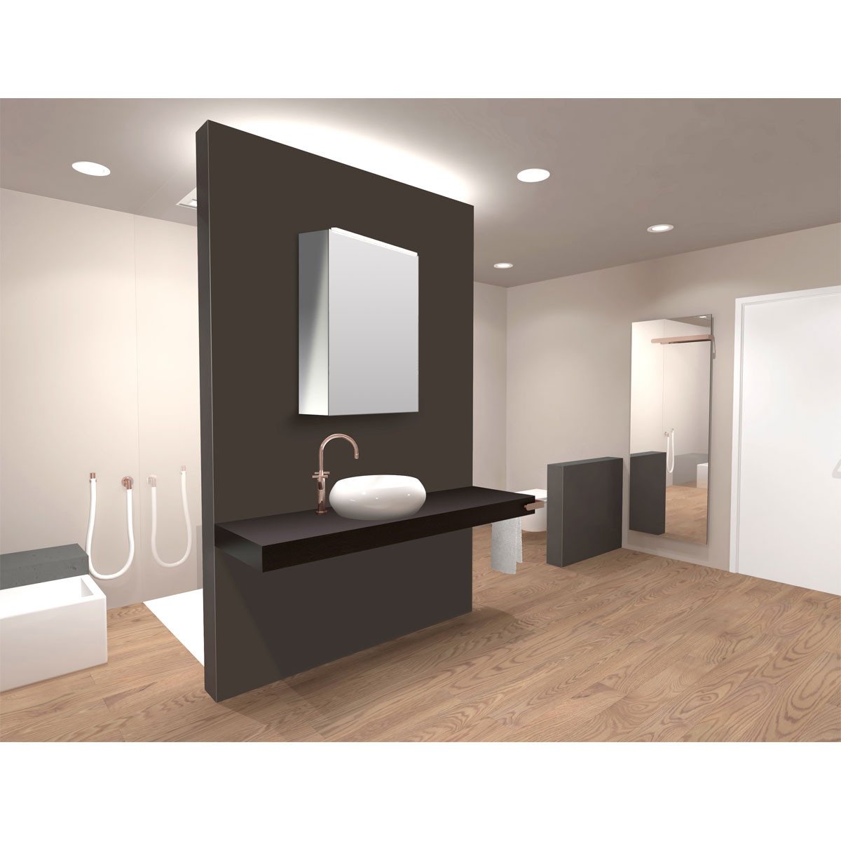 DSK  Design LED Spiegelschrank Aluminio Vegas 50 x 60 cm Bild 9