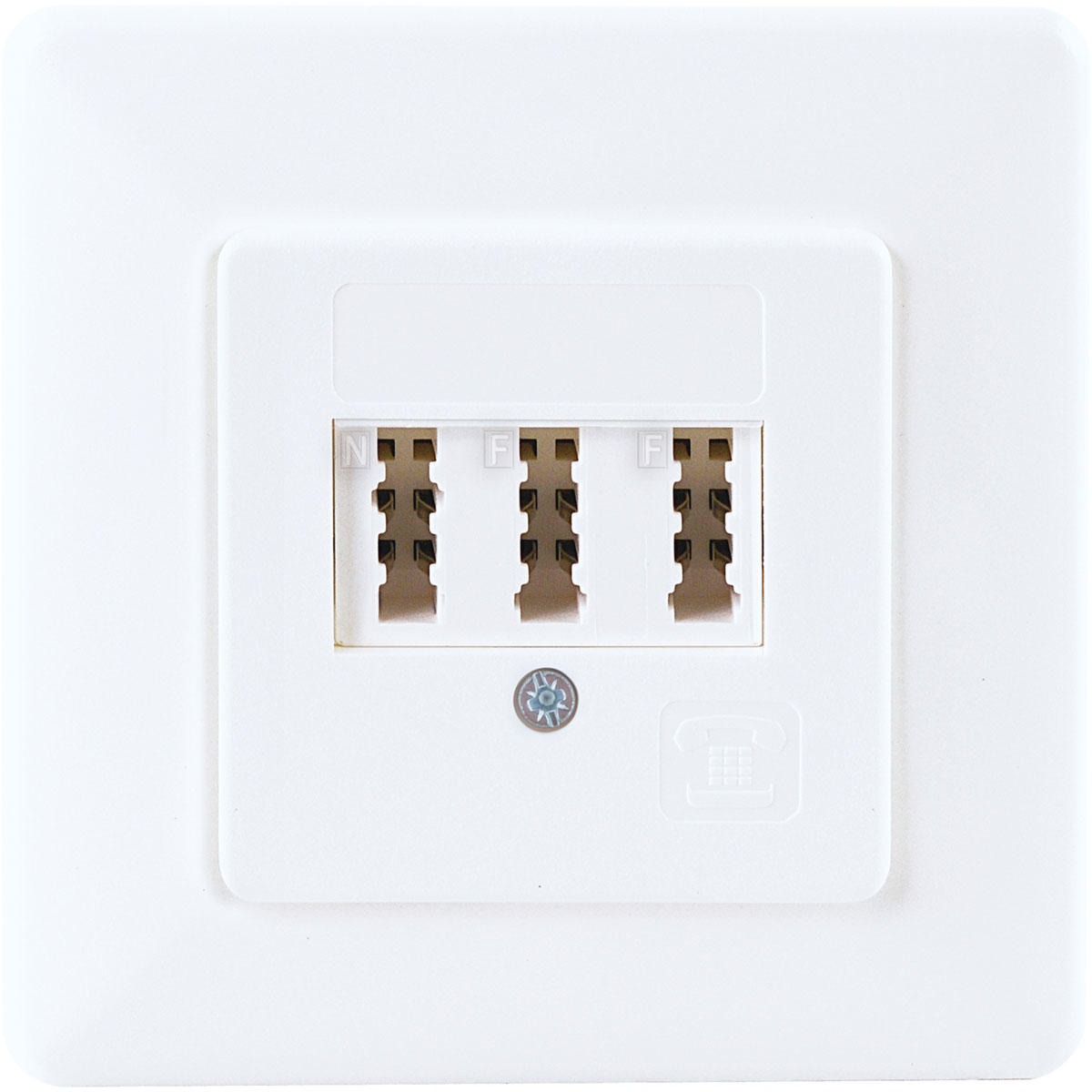 Schwaiger Telefonanschlussdose Universal 3-fach Unterputz Bild 1