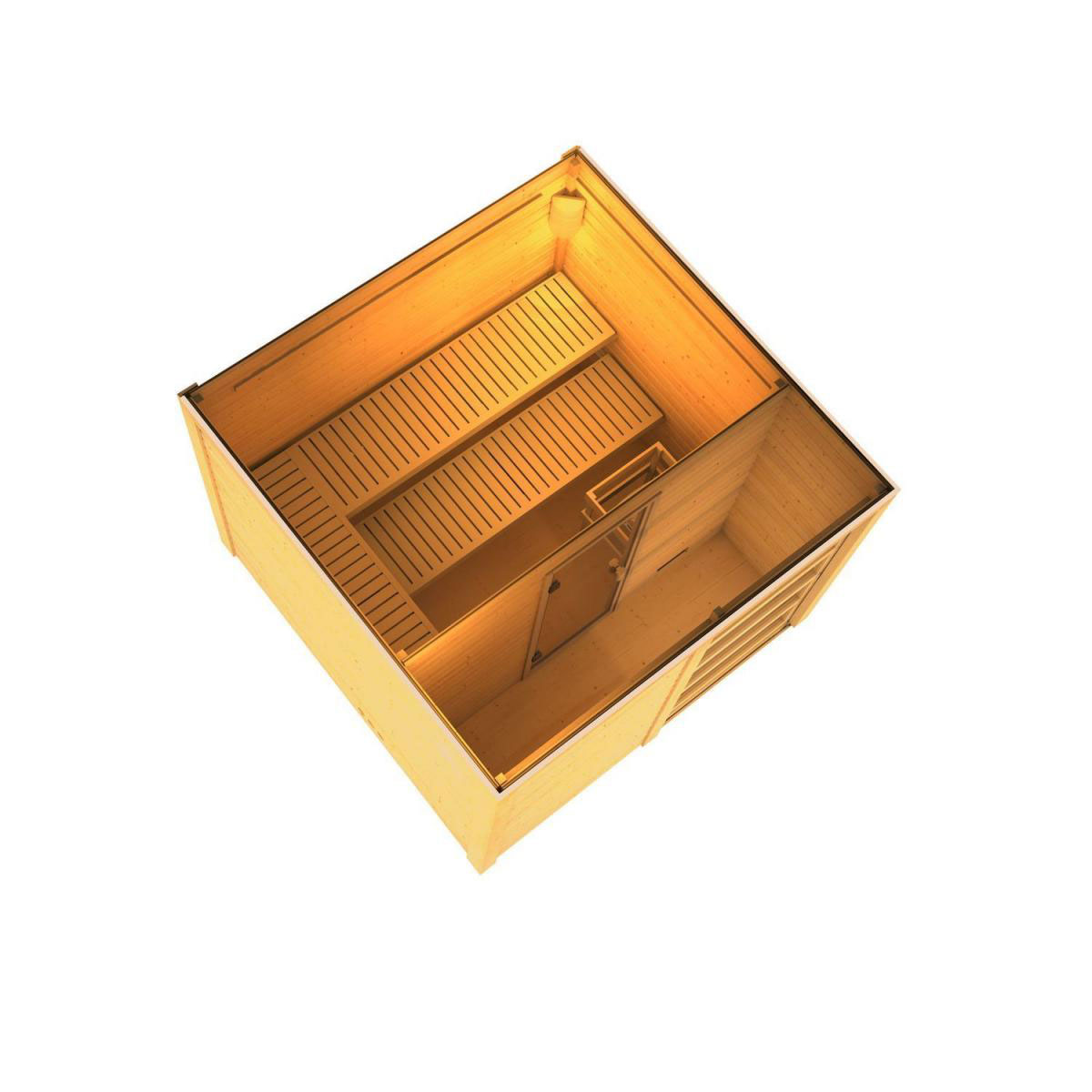 Karibu Saunahaus Cuben 38 mm ohne Zubehör Bild 2