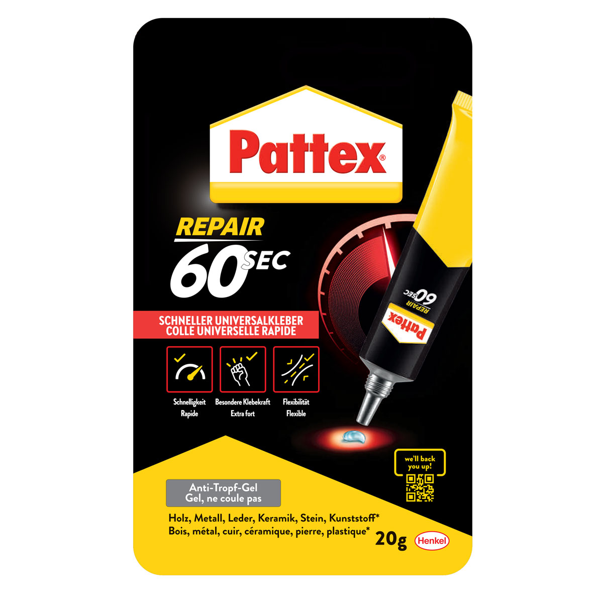 Pattex Universalkleber 60sec 20 g Bild 1