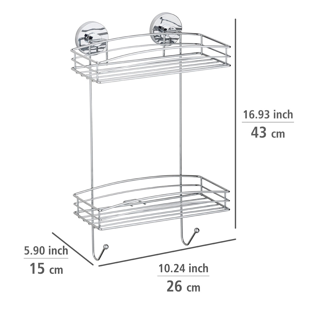 Wenko Vacuum-Loc Wandregal 2 Etagen Bild 5