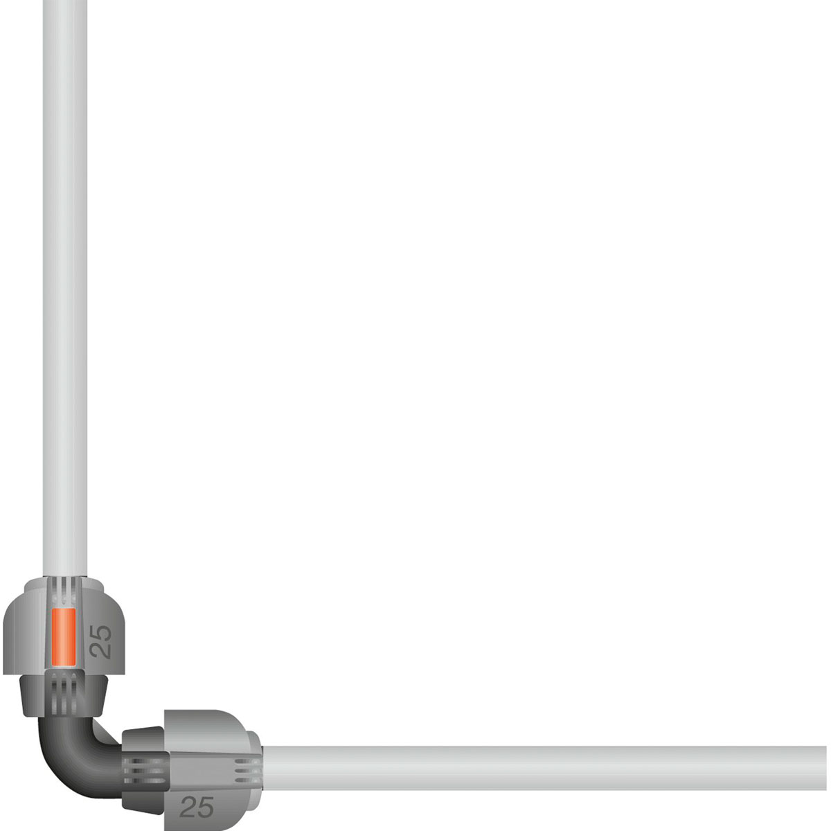 Gardena  L-Stück für Verlegerohre 25 mm Bild 2