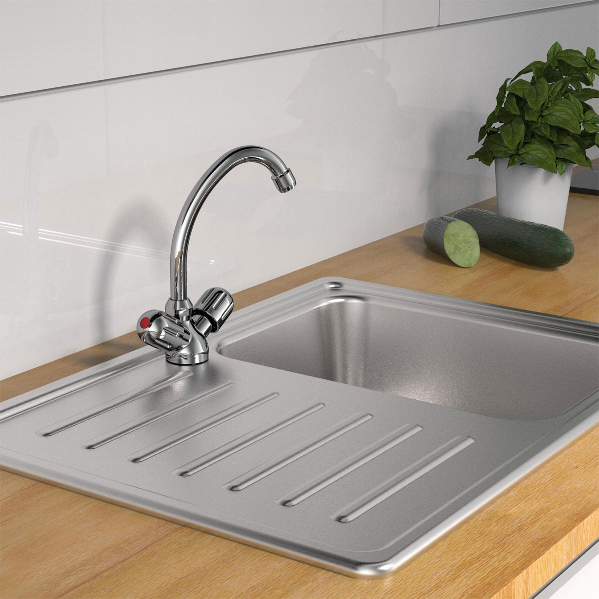 Schütte Spültischarmatur Peruzzi Niederdruck schwenkbar Bild 3