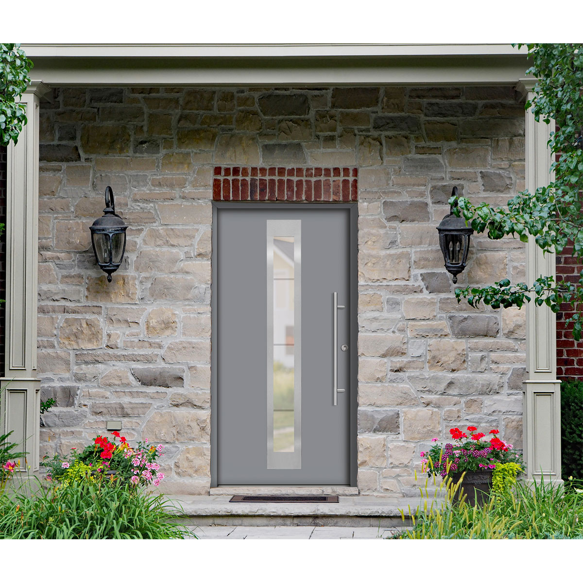 SplenDoor  Premium-Haustür Passivedoor Malmo RC2 energiesparend einbruchsicher grau 110 x 210 cm rechts Bild 2