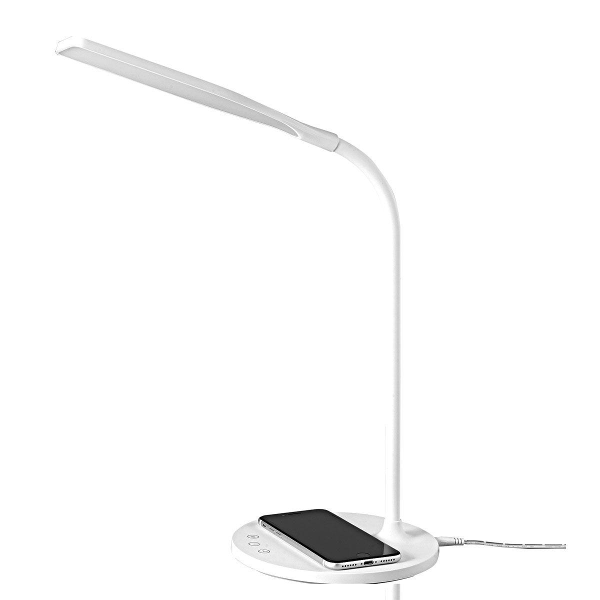 Flector LED-Schreibtischleuchte Power-Up dimmbar integrierte Ladestation