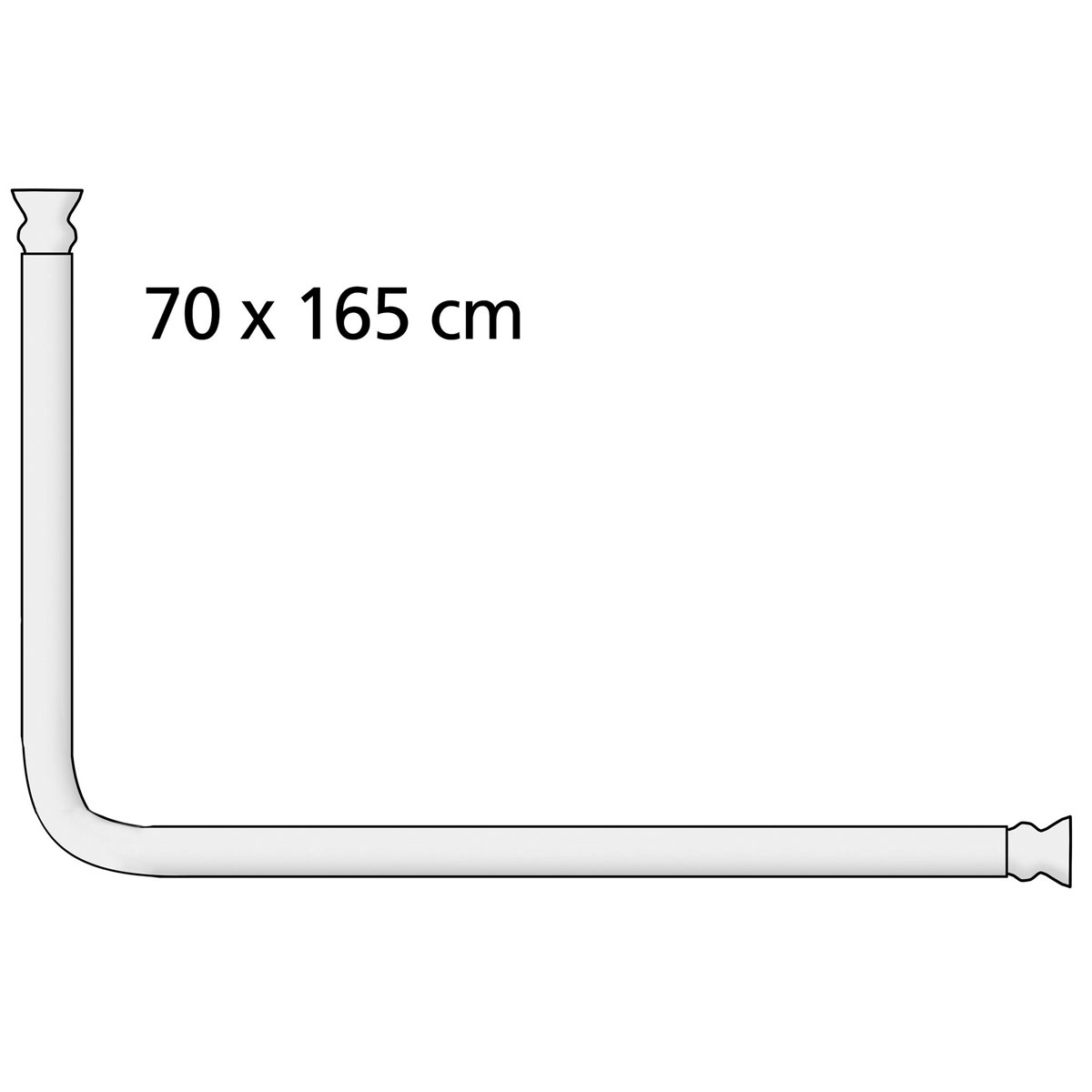 Wenko  Winkelstange Universal extra stark Chrom variabel 25 mm Bild 12