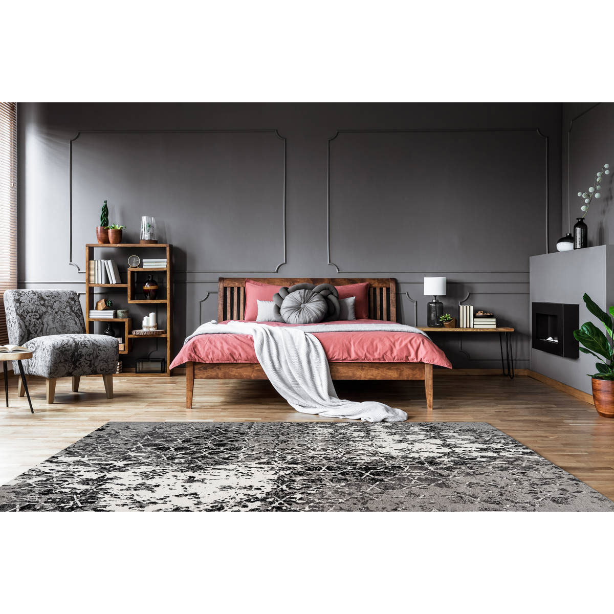 Jacquard-Teppich Iglesia 100 grau Bild 2