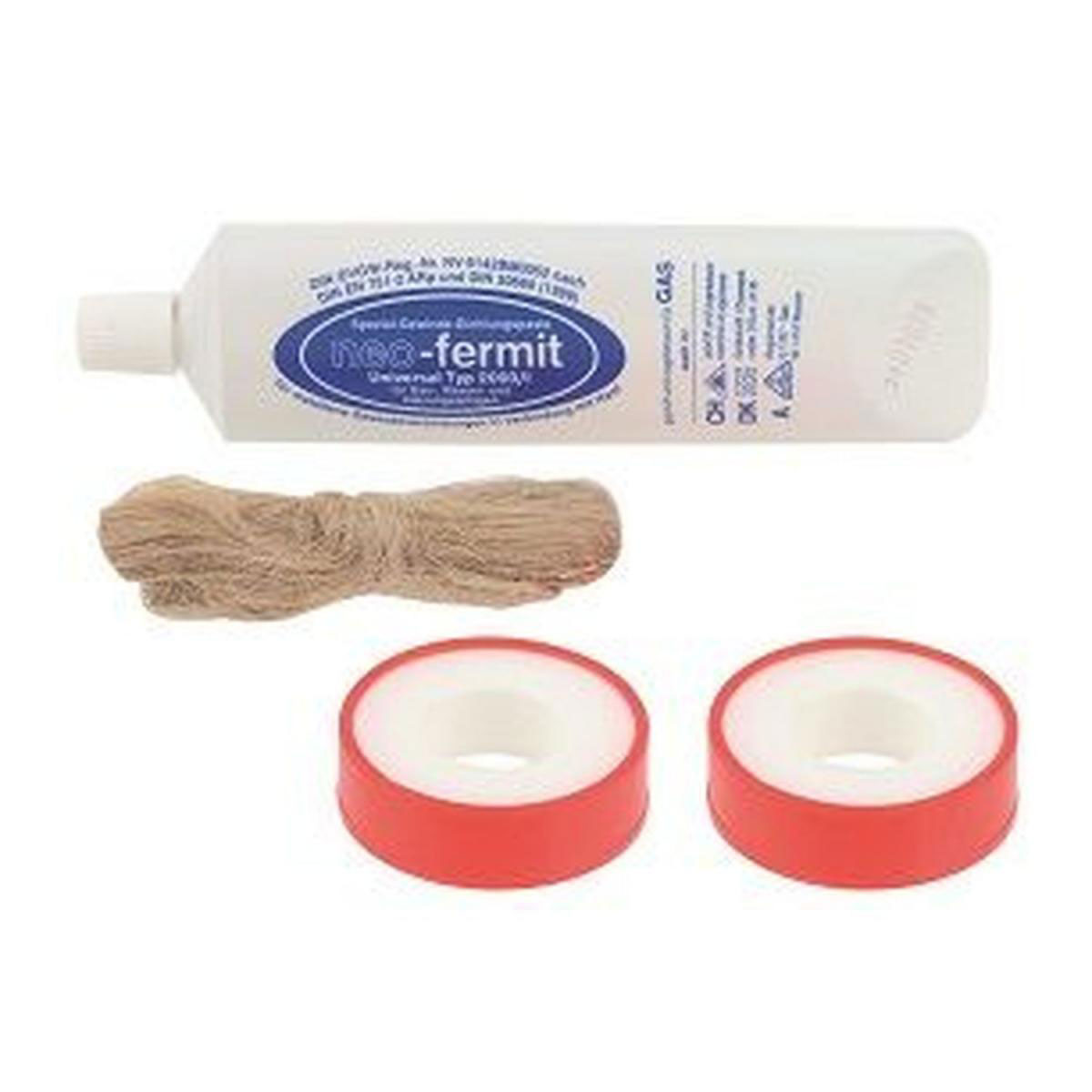 Kirchhoff Gewinde-Dichtung-Set Hanf und Dichtband und Neo-Fermit Kirchhoff Gewinde-Dichtung-Set Hanf und Dichtband und Neo-Fermit