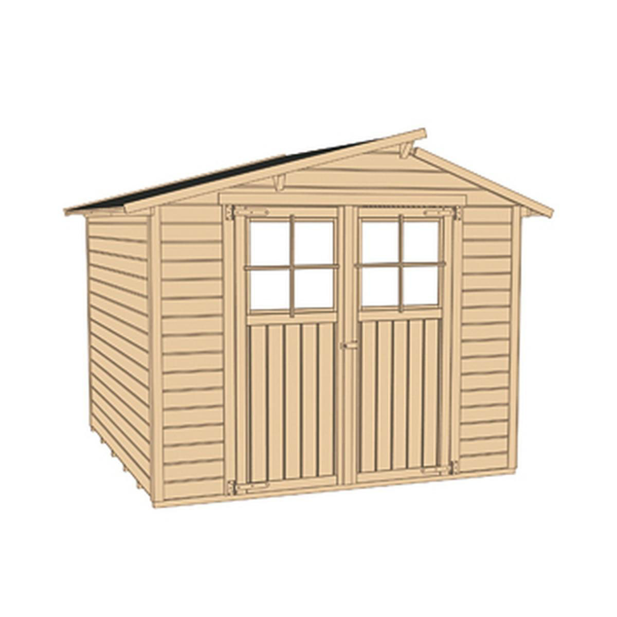 Weka Gartenhaus 323 Größe 2 280 x 217 x 221 cm Bild 3