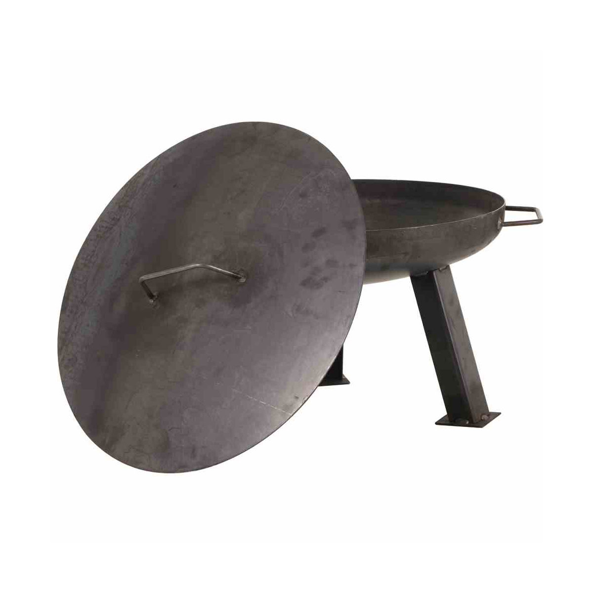 Siena Garden Deckel zu Feuerschale XXL 55 cm Durchmesser 57 x 0,2 cm unbehandelter Stahl Bild 3