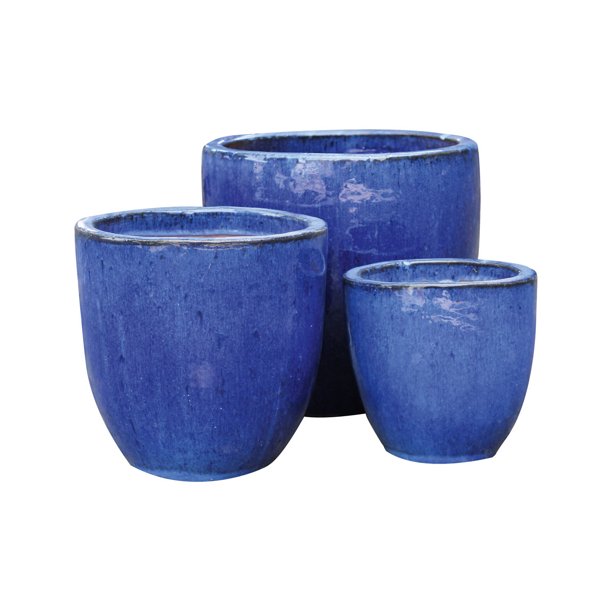 Haveson Pflanztopf Bern blau glasiert Durchmesser 25 x 25 cm Haveson Pflanztopf Bern blau glasiert Durchmesser 25 x 25 cm