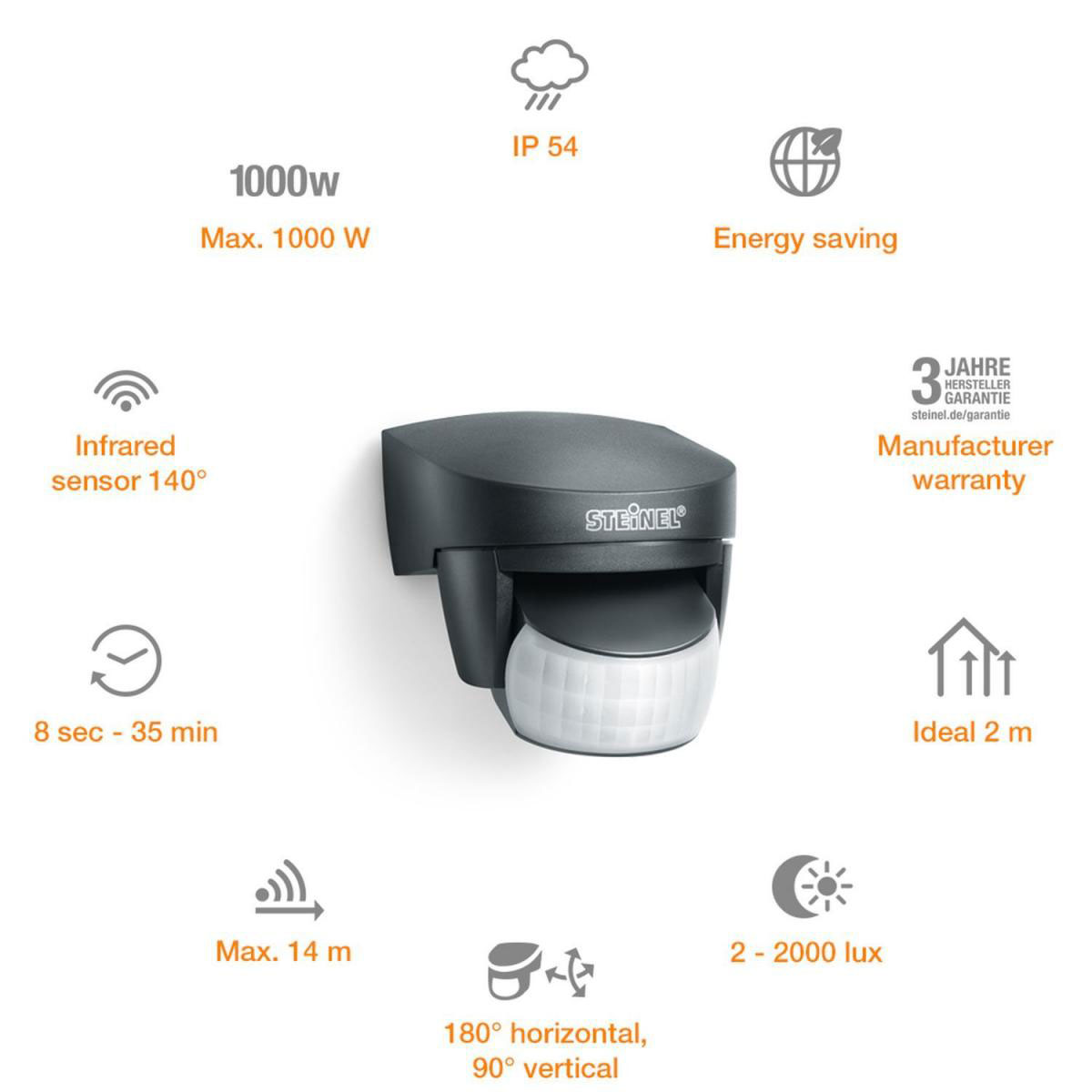 Steinel Bewegungsmelder IS 140-2 schwarz Bild 2
