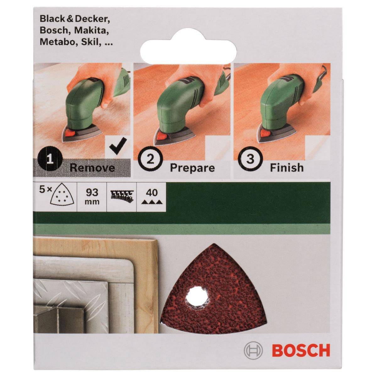 Bosch  DIY Deltablatt 9,3 cm G40 Klett 5 Stück Bild 2