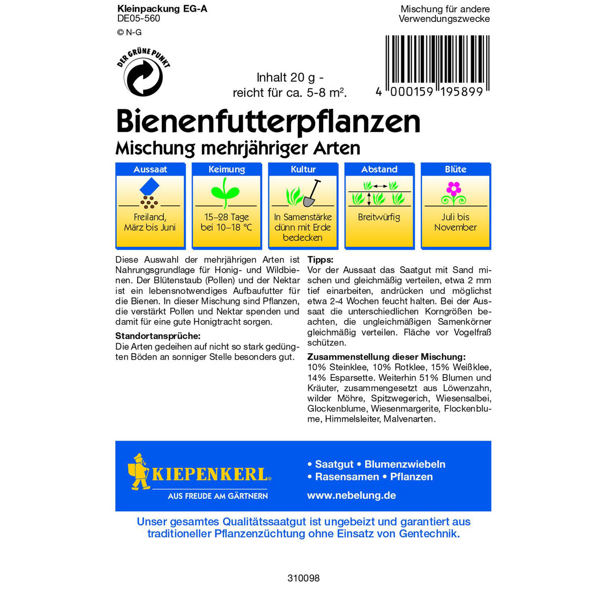 Kiepenkerl Bienenfutterpflanzen mehrjährig Bild 3