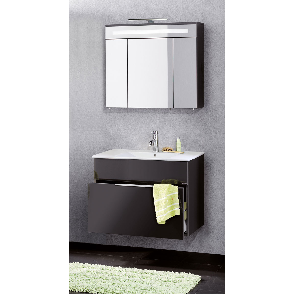 Fackelmann LED-Aufsatzleuchte chrom 34 x 3,5 x 16,5 cm Bild 2