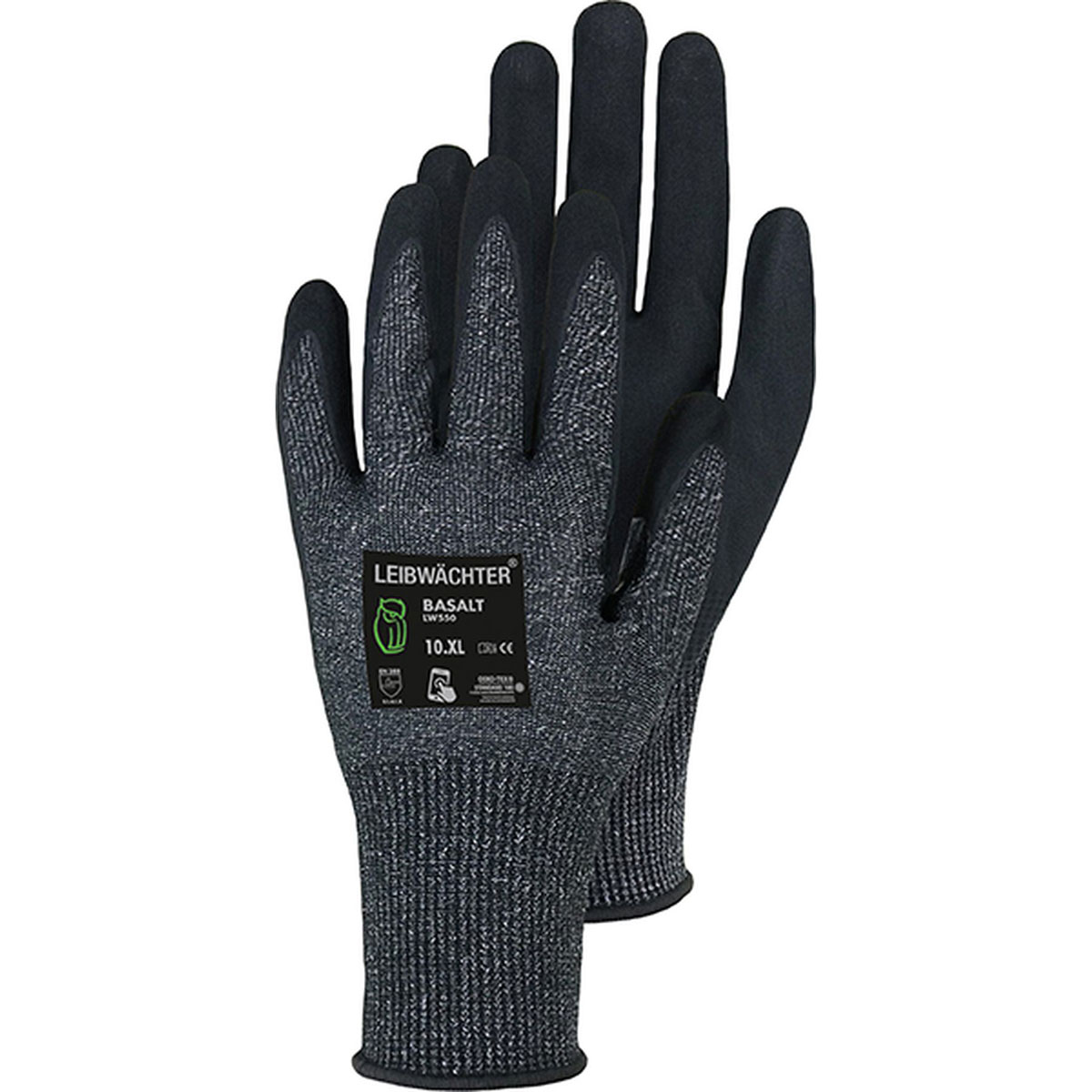 Triuso Arbeitshandschuh Leibwächter mit Touch-Funktion schwarz Größe 8