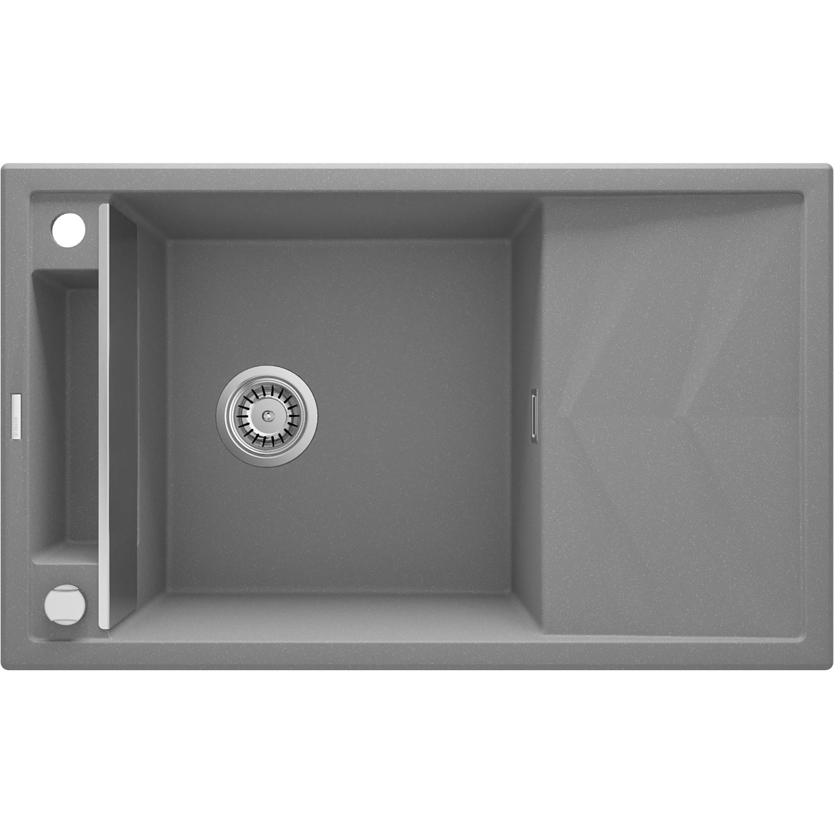 deante  1 Becken Granitspüle MAGNETIC ohne Abtropffläch grau metallic