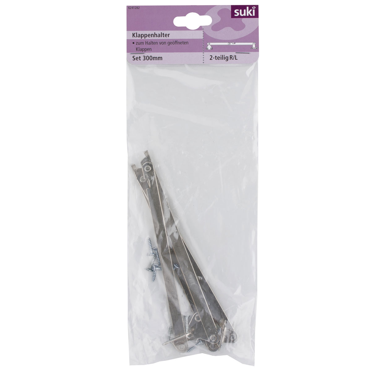 Suki Klappenhalter 300 mm vernickelt 2 Stück Bild 1