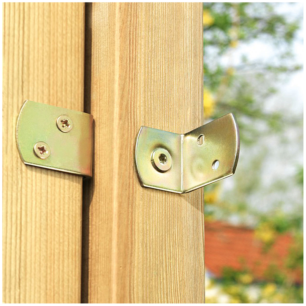 Connex Flechtzaunbeschlags-Set verzinkt 4-teilig Bild 2