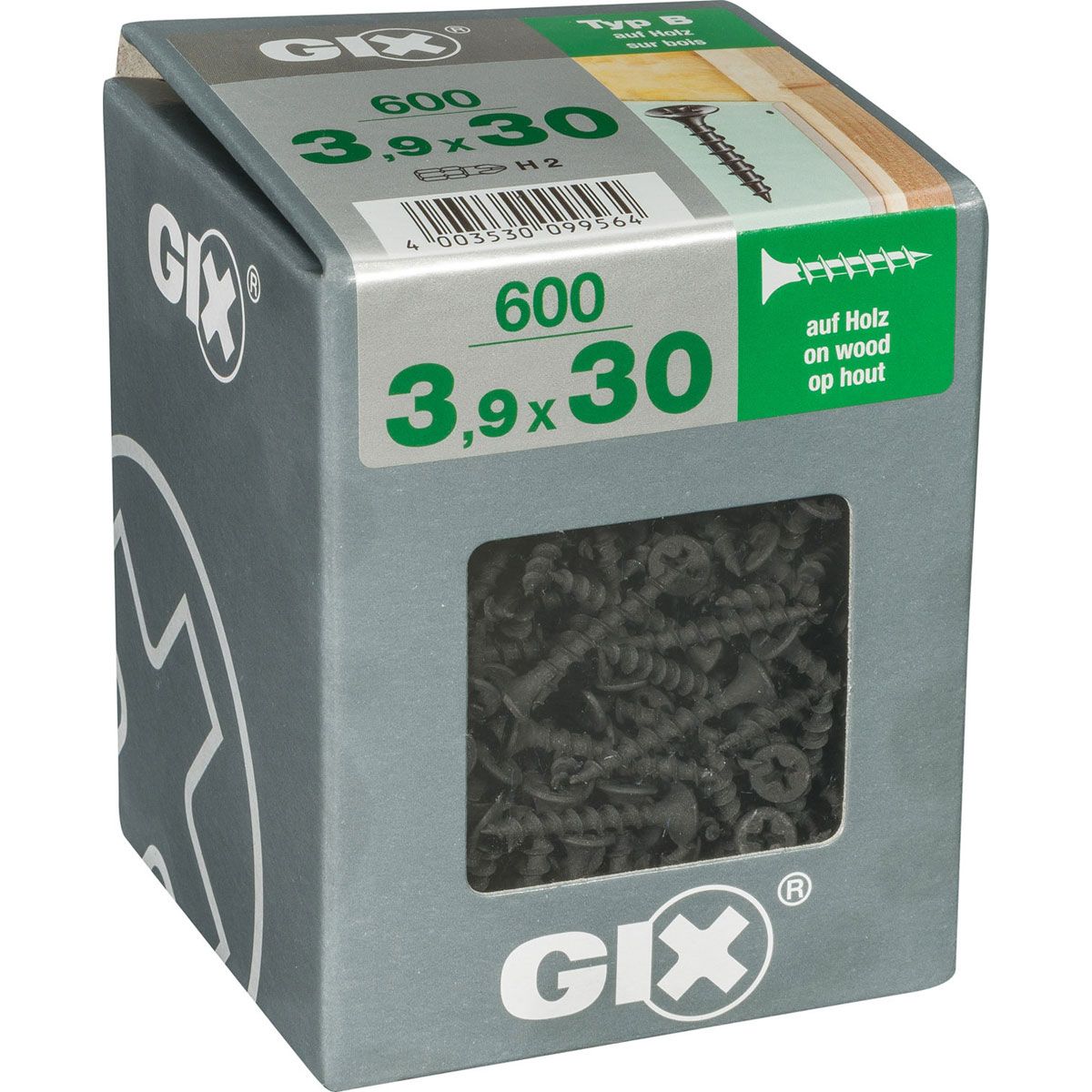 Gix Schnellbauschraube B Trompetenkopf 3,9 x 30 mm 600 Stück Gix Schnellbauschraube B Trompetenkopf 3,9 x 30 mm 600 Stück