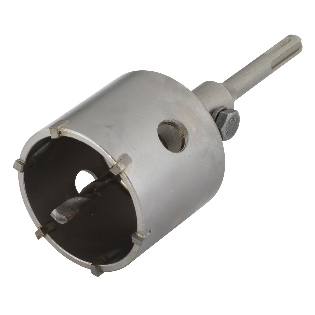 Wolfcraft Bohrkrone hartmetallbestückt mit Spanndorn SDS-plus Durchmesser 68 mm