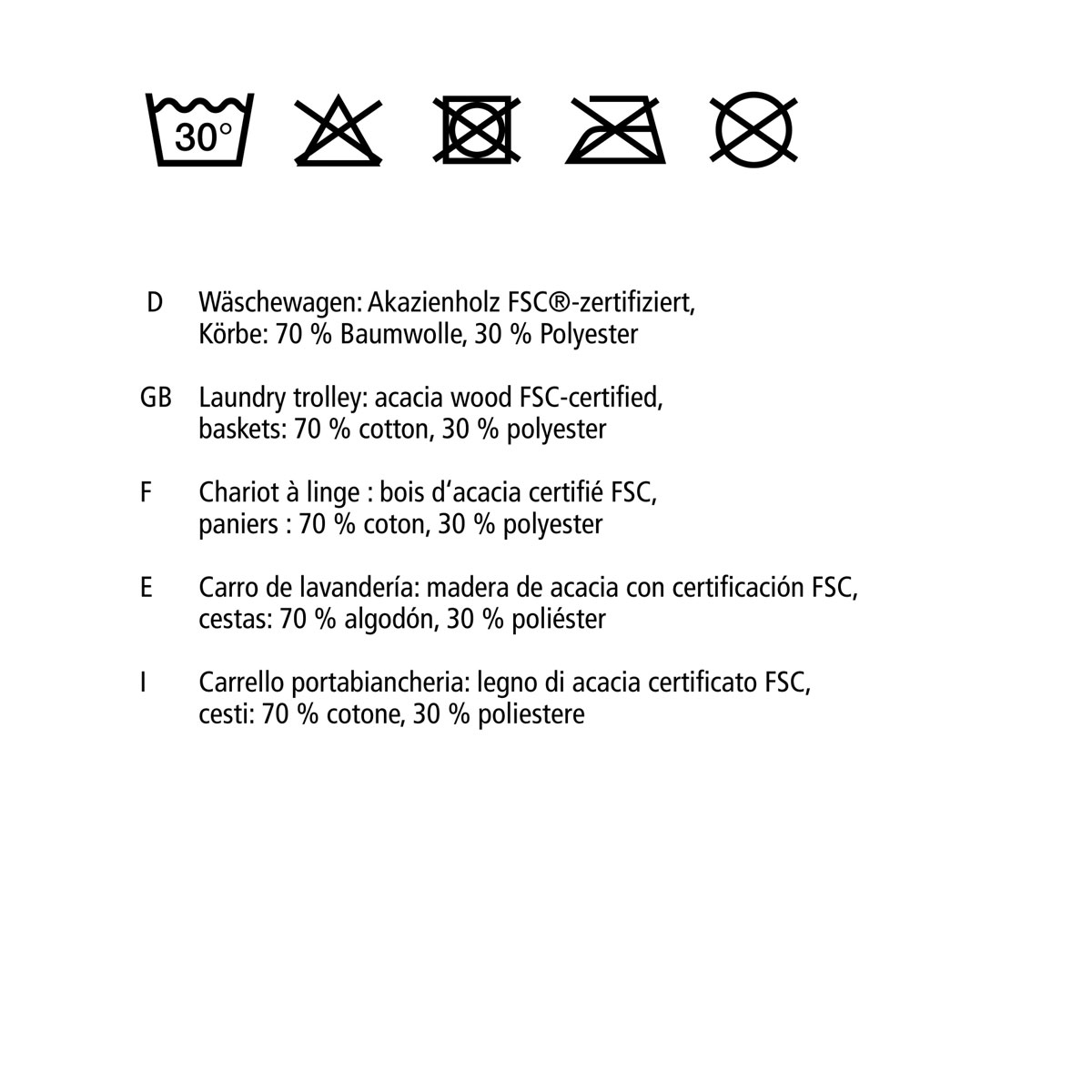 Wenko  Wäschewagen Acina 3 Schubladen Haushaltswagen Rollwagen FSC Bild 11