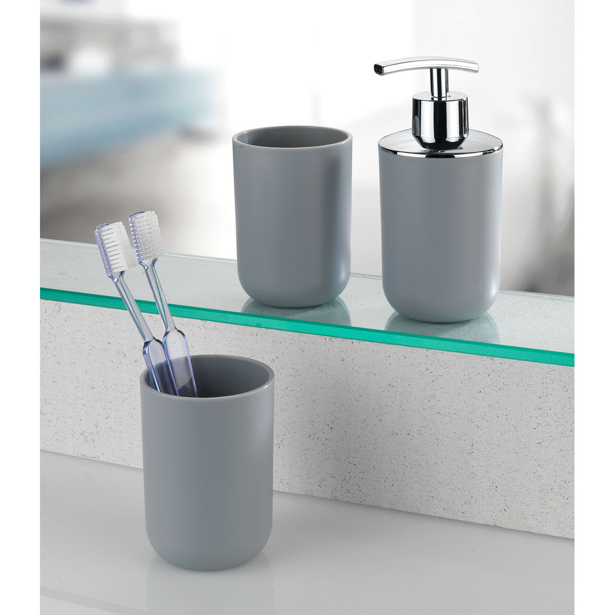 Wenko Seifenspender Brasil grau 320 ml Bild 2