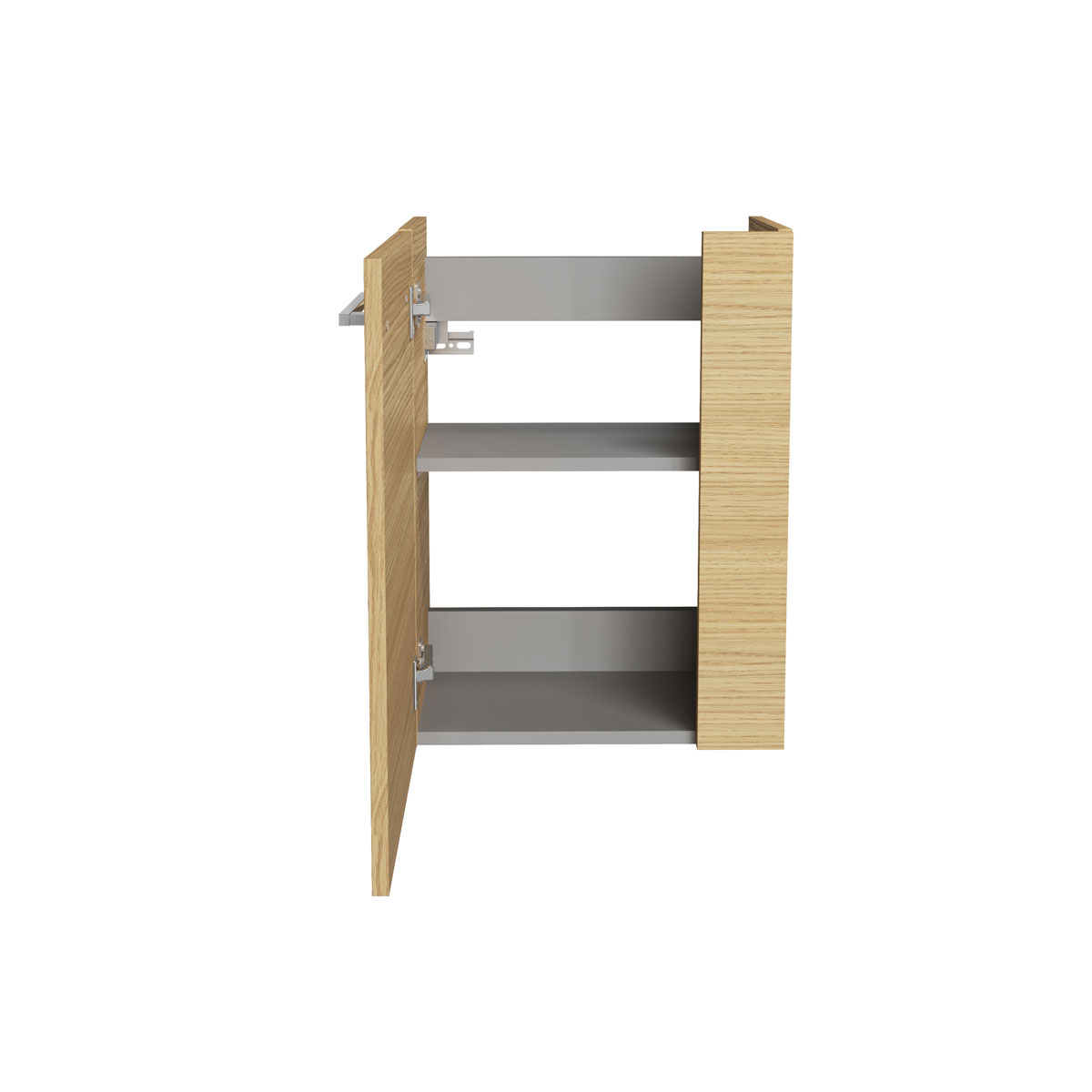 Fackelmann  Gäste-WC Waschtischunterschrank links SBC 440 x 600 x 243 mm Sandeiche Bild 2