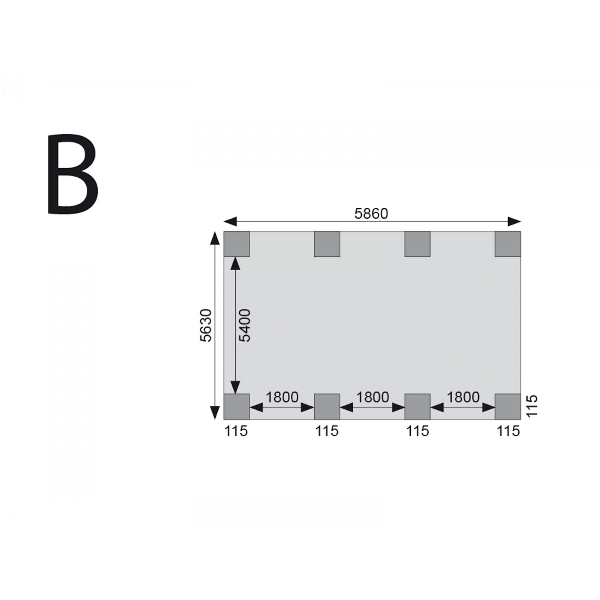 Karibu Doppelcarport Classic 2 Variante A ohne Einfahrtsbogen Bild 2