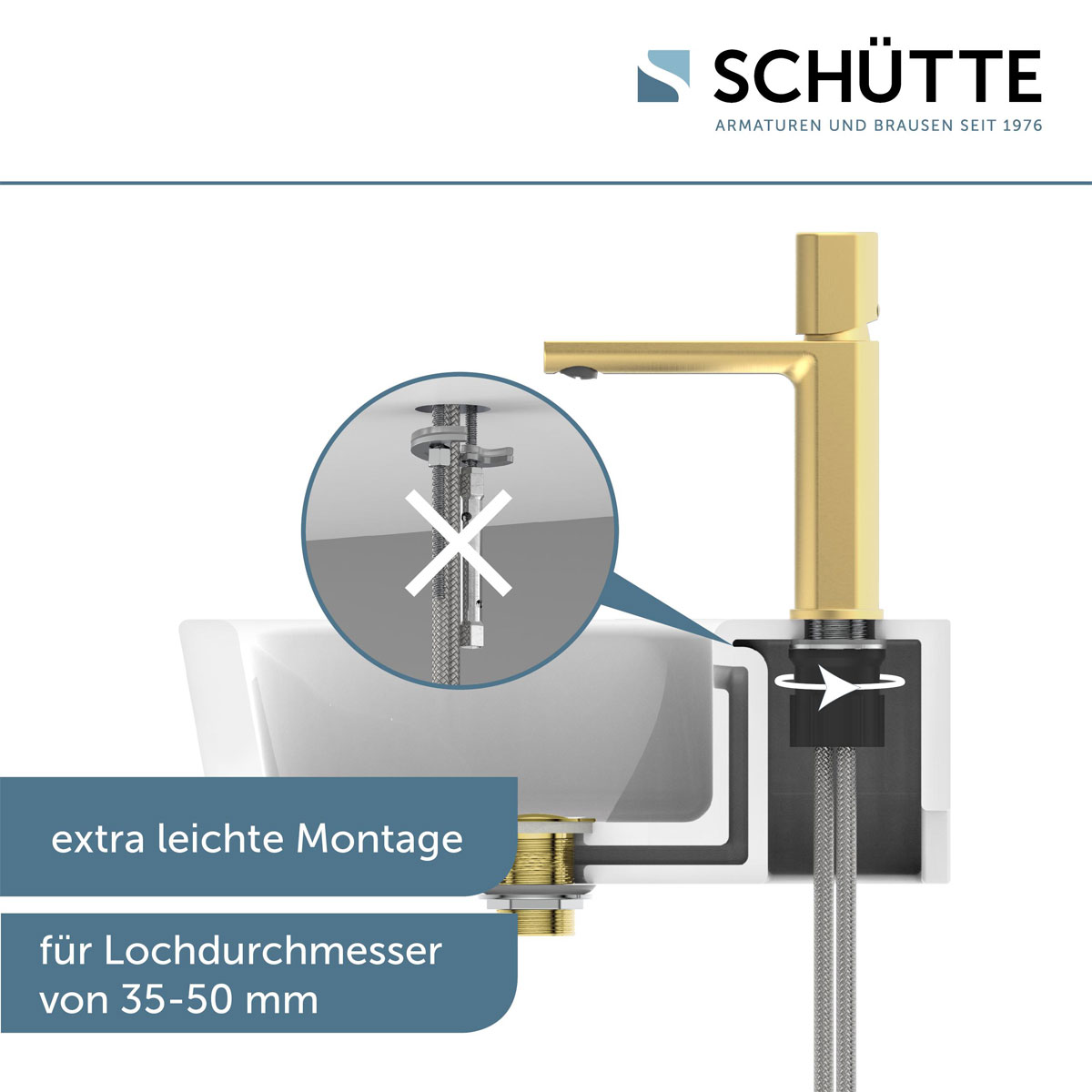 Schütte  WT-Armatur New York,gold,Kartusche mit Bild 4