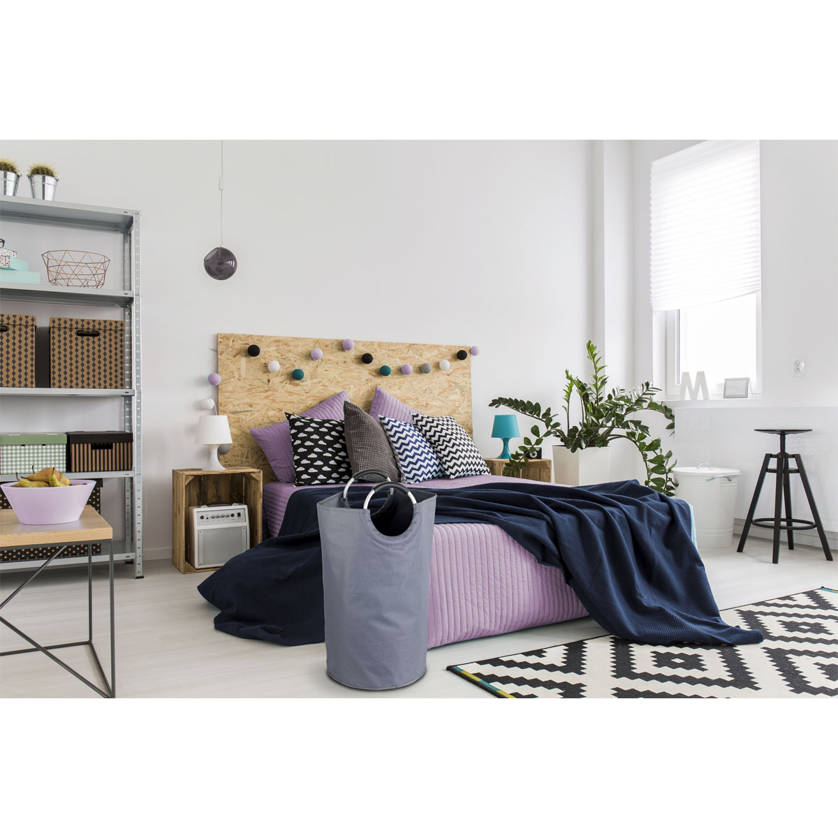 Wenko  Wäschesammler Jumbo Anthrazit Multifunktionstasche 69 l Bild 5