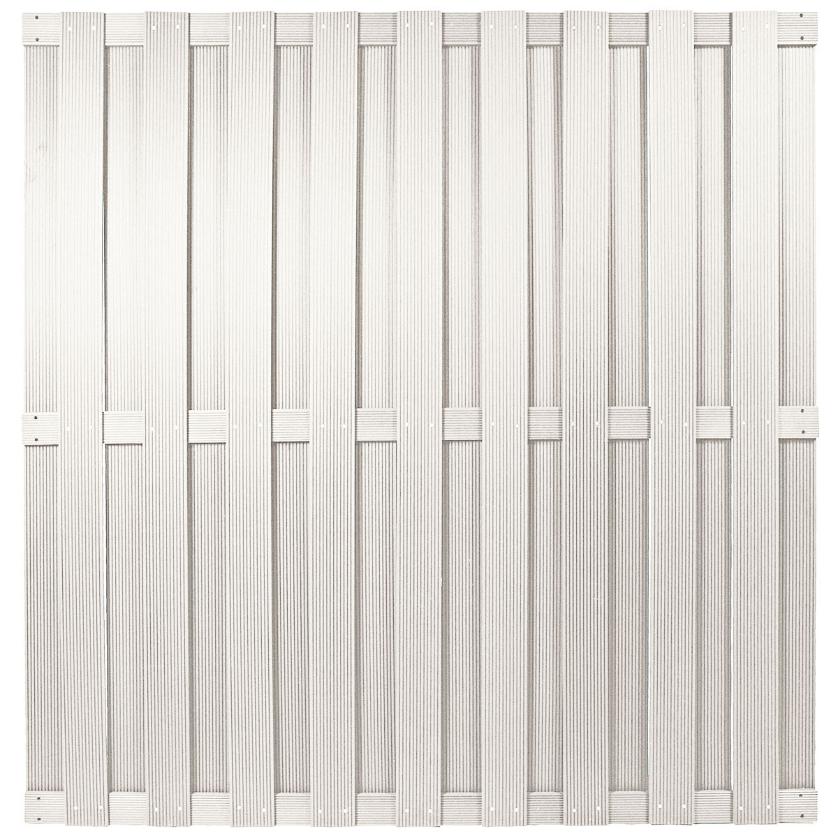 Sichtschutzzaun SHANGHAI silbergrau 180 x 180 cm WPC Bild 1