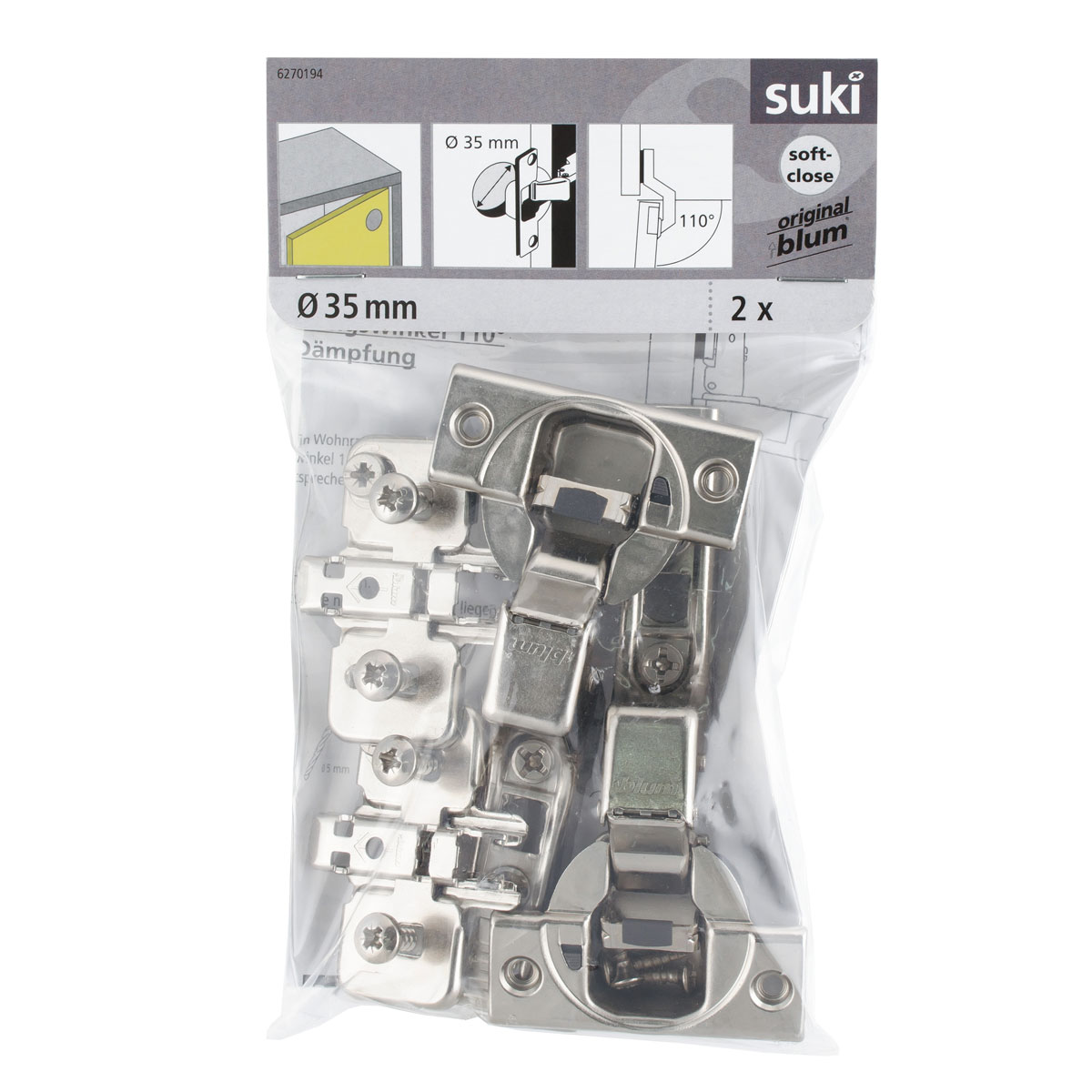 Suki Topfscharnier mit Softclose 2 Stück Bild 1