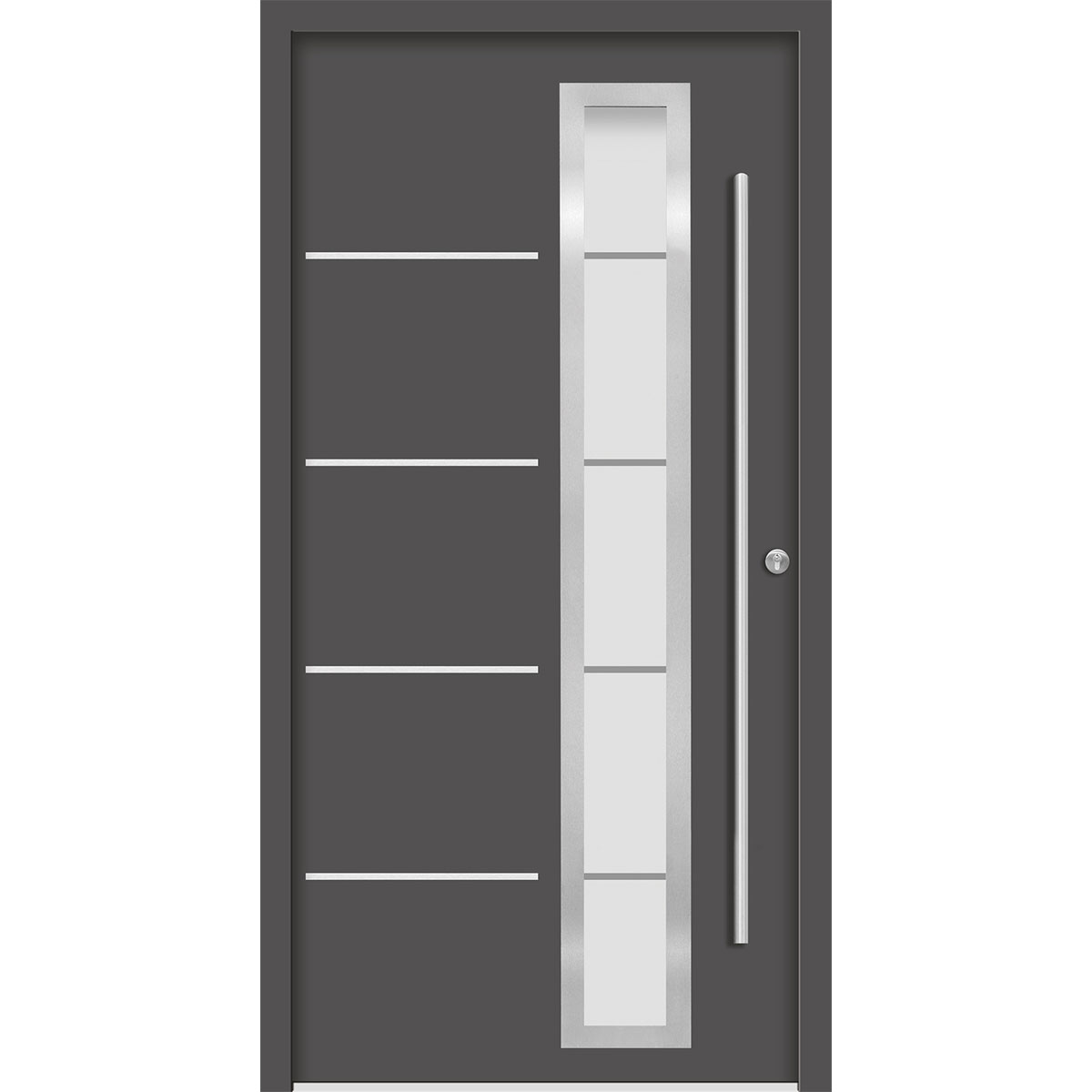 SplenDoor Premium-Haustür Passivedoor Uppsala energiesparend anthrazit 100 x 200 cm rechts