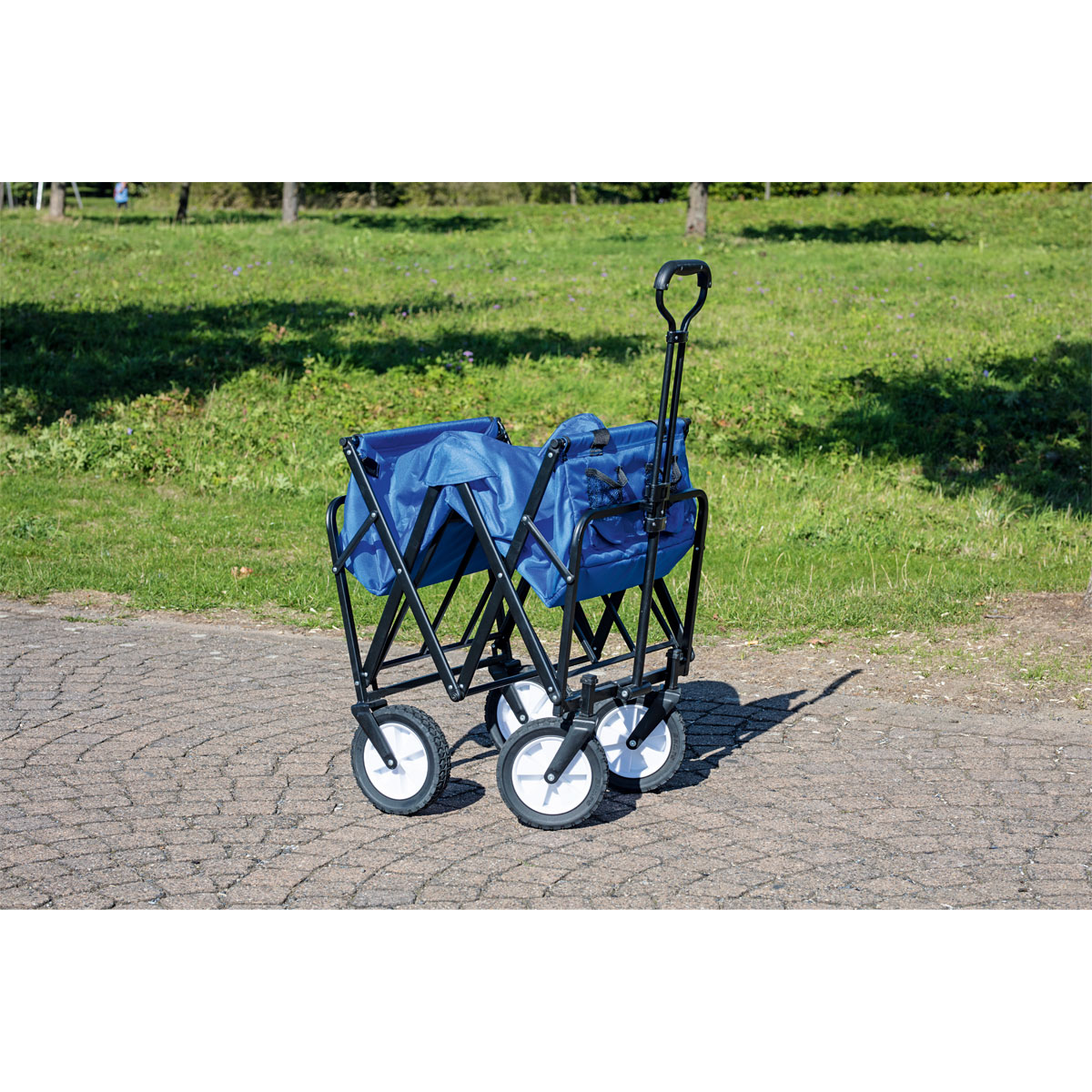 Haveson Bollerwagen faltbar 89 x 59 x 48 cm blau Bild 4