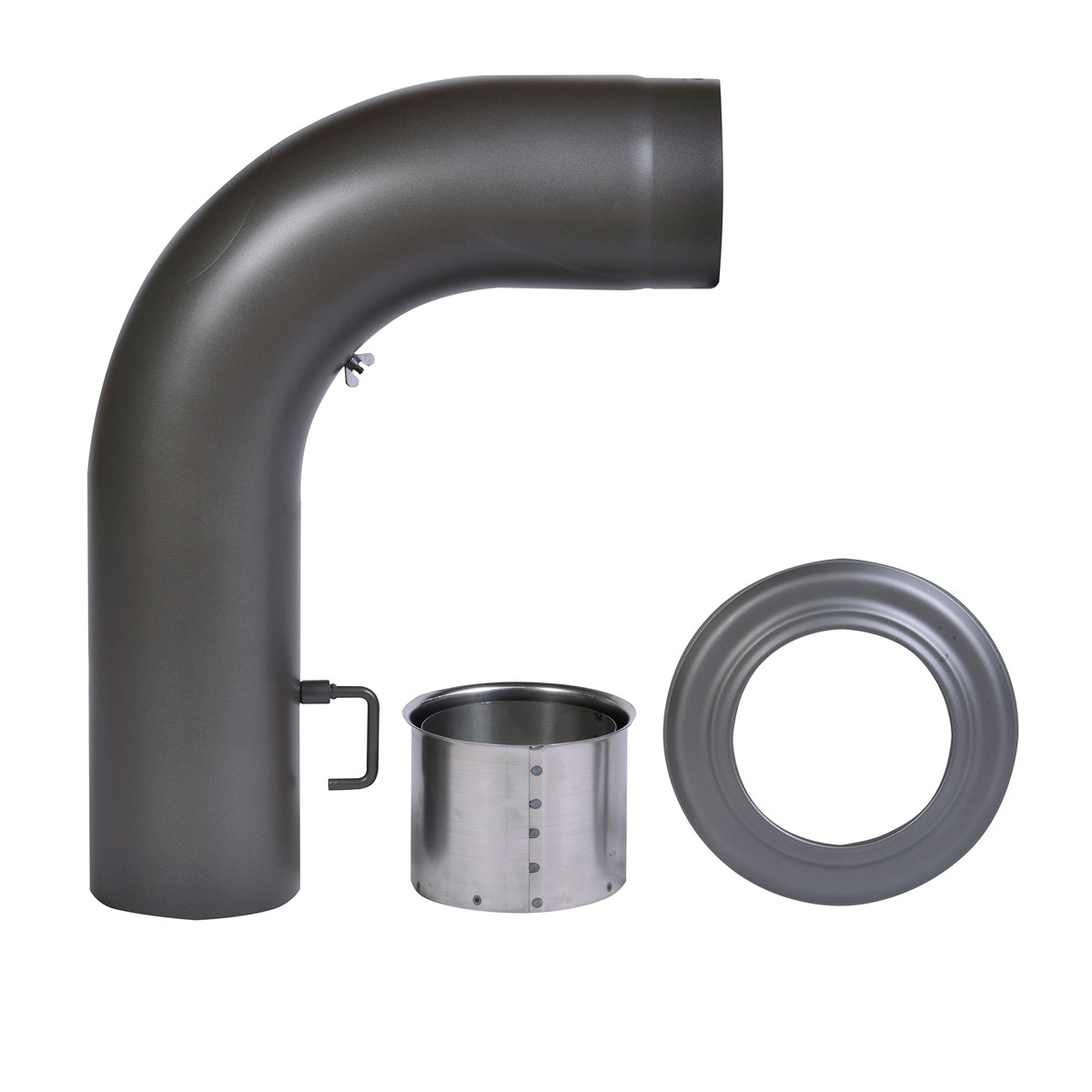FIREFIX  Rauchrohr 150 mm dunkelgrau Set