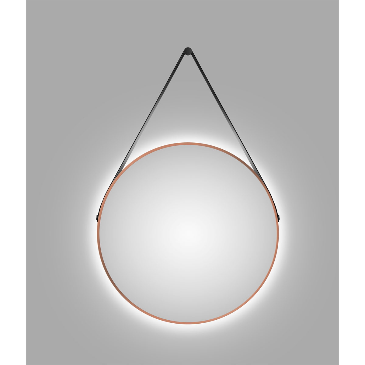 DSK  Design LED Lichtspiegel Silver Barbier Copper Dm 80 cm Bild 2