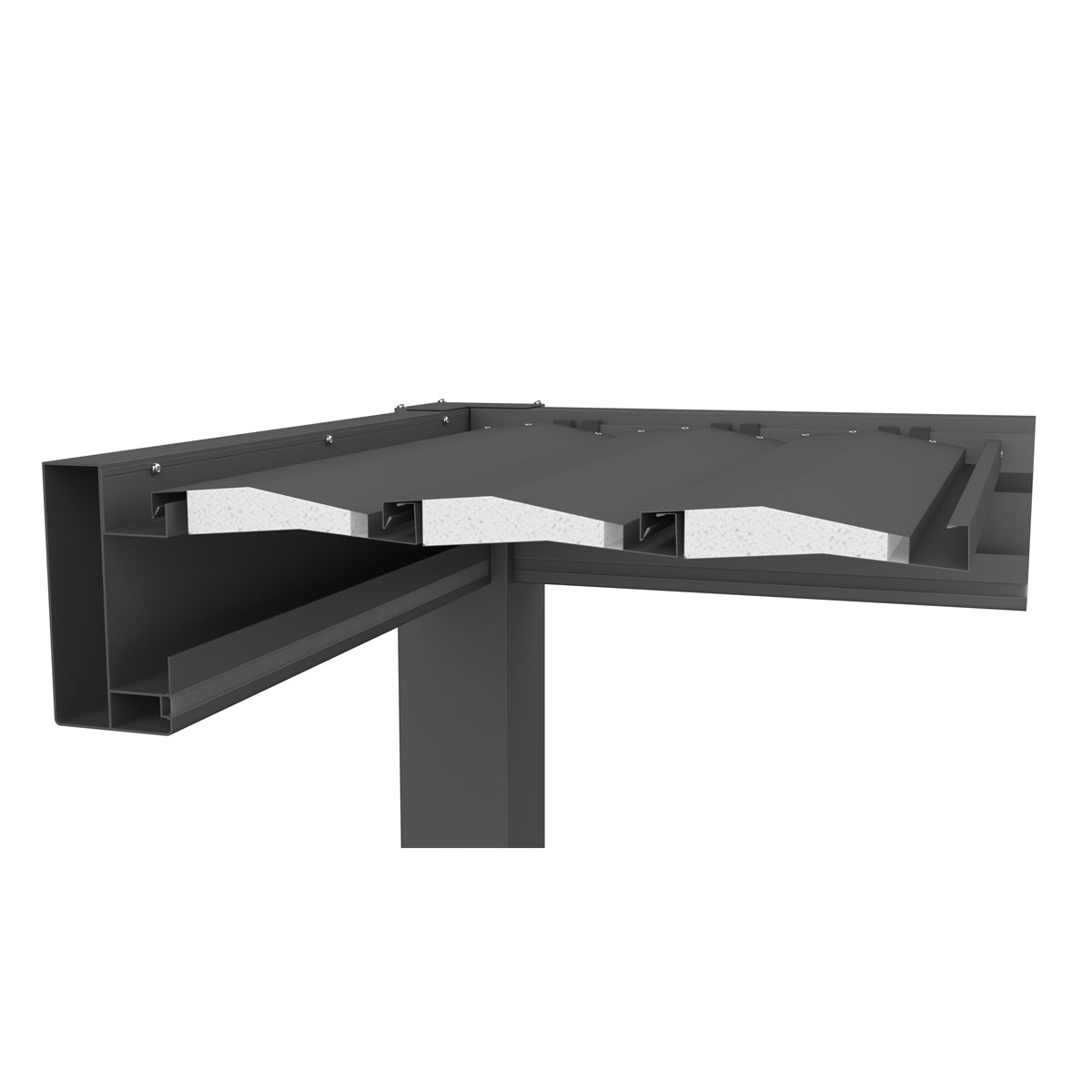 Biohort Pergola Gr. 3 x 3 quarzgrau-metallic Bild 3