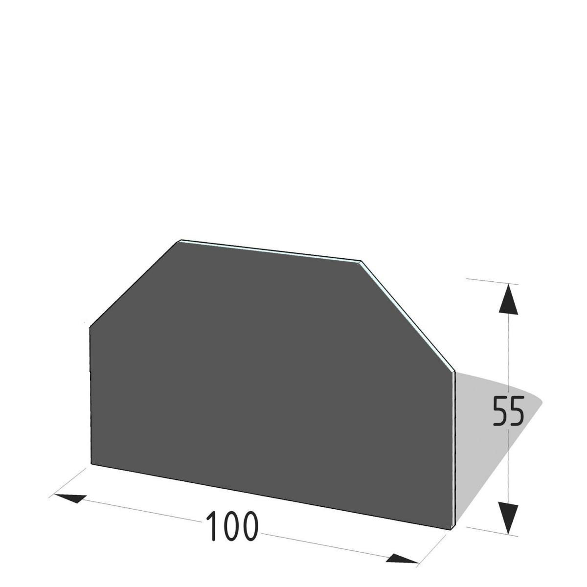 Metallvorlegeplatte 6-Eck 100 x 55 cm schwarz Metallvorlegeplatte 6-Eck 100 x 55 cm schwarz