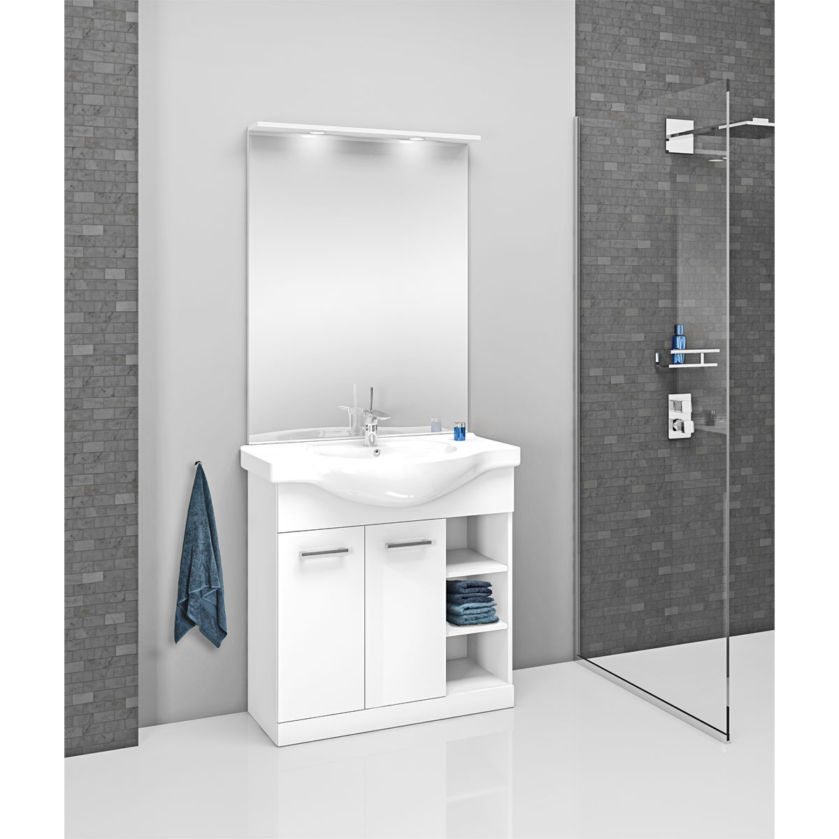 Badmöbel-Set Lech weiß