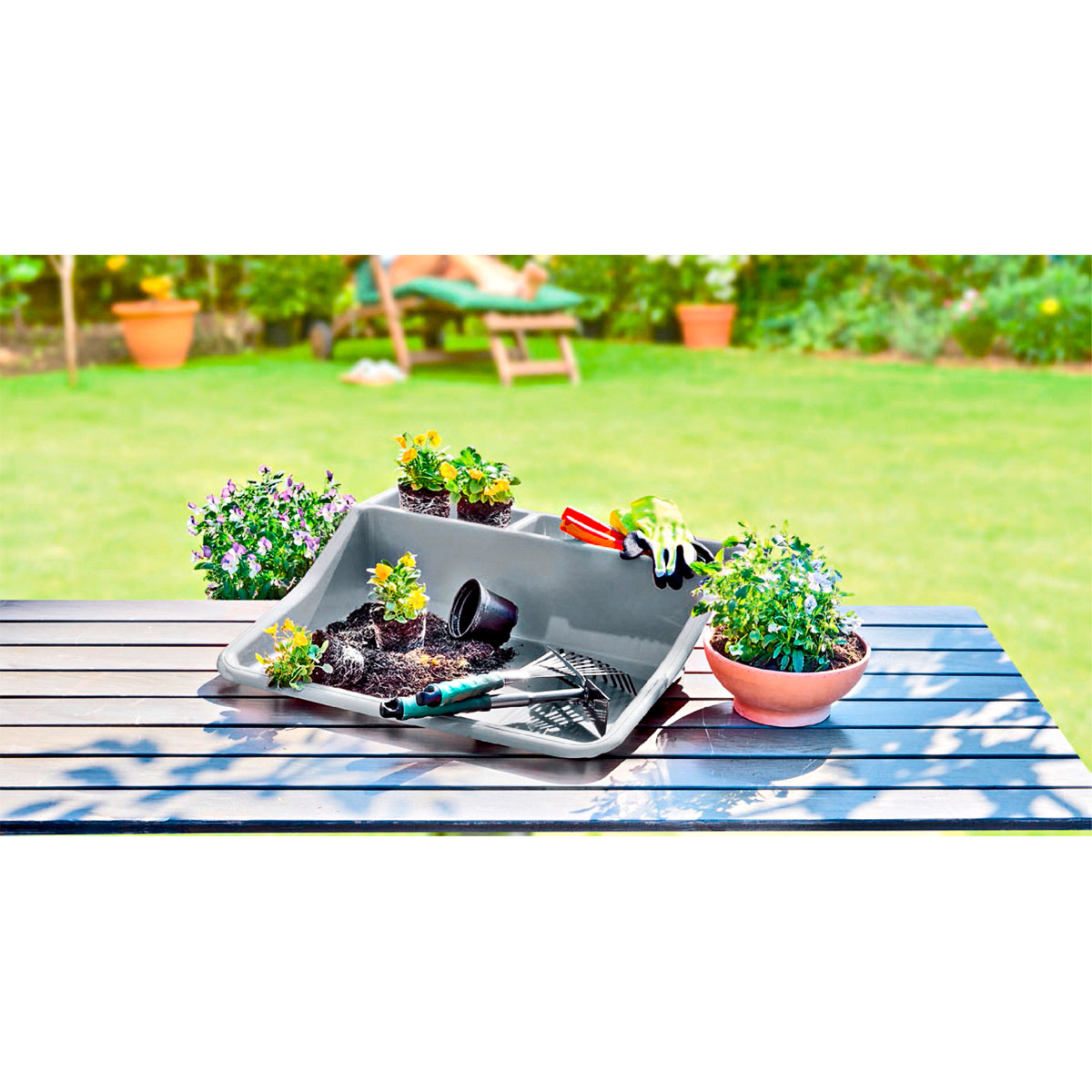 Wingart Kunststoff Pflanzschale grau 61 x 55 x 15 cm Bild 3